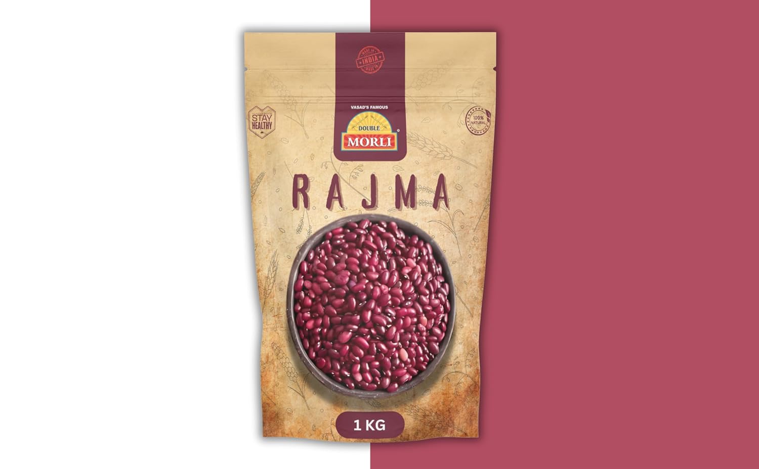 Double Morli rajma 1 kg pack