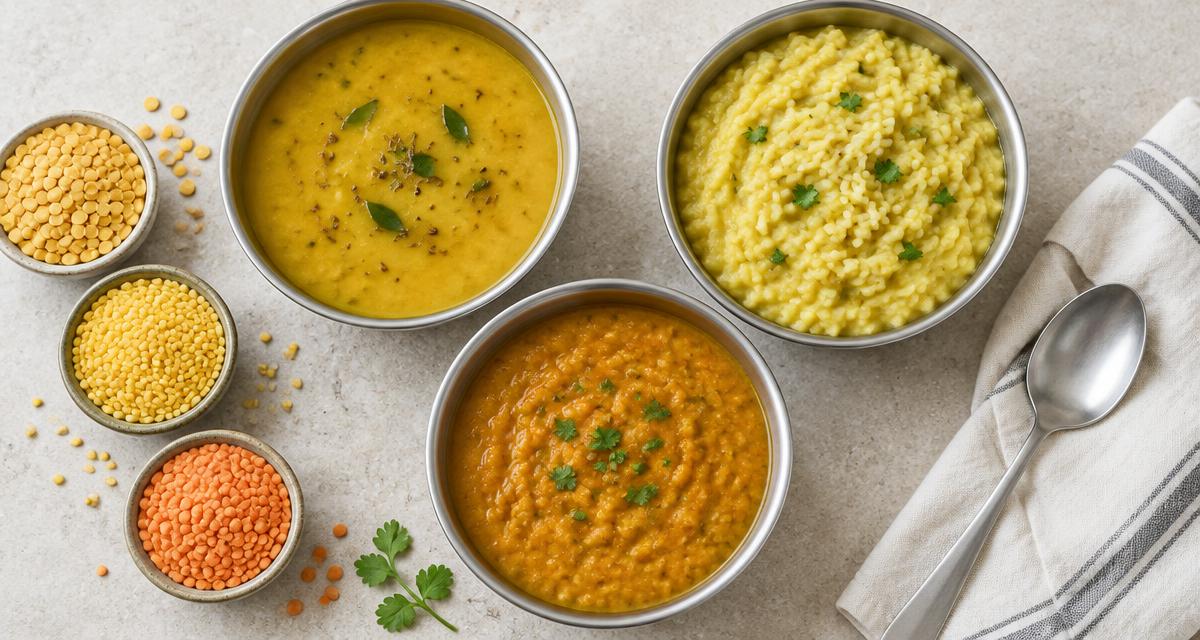 Home-style dal and khichdi with dry pulses